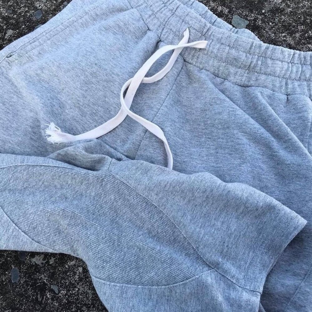 Comfortable Grey Sweat Unisex Shorts - Picture 4 of 5